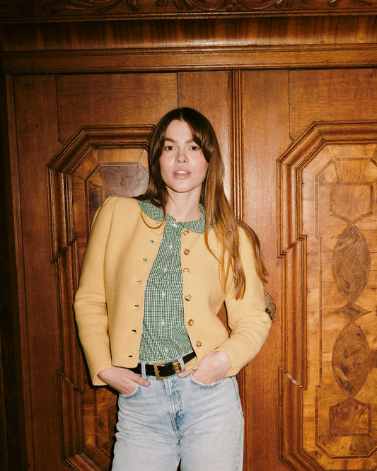 Margarita Knit Janker in butter yellow