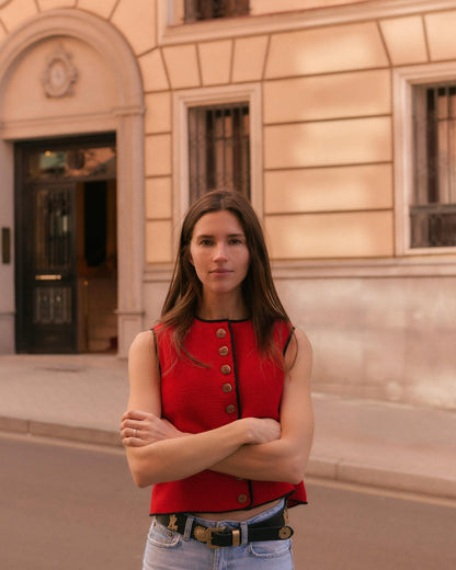 Augustina Vest in Red