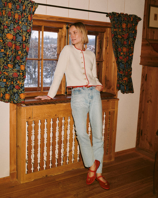 Theodora Knit Janker in ivory