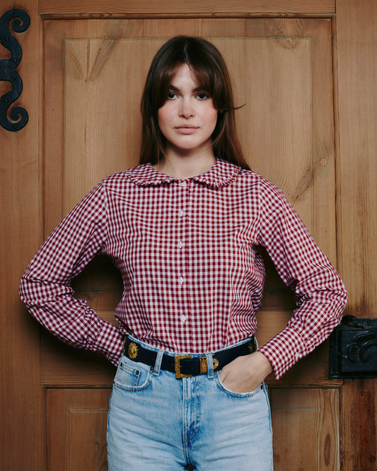 Theresia Blouse in red vichy